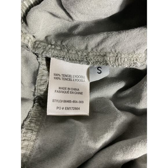 Bella Dahl 'Rolled' Green Tencel Lyocell Hem Utility Romper Size S - Picture 5 of 11